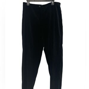 LL Bean black velvet trousers in size 16